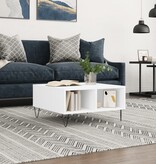 VidaXL Salontafel 60x60x30 cm bewerkt hout wit