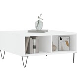 VidaXL Salontafel 60x60x30 cm bewerkt hout wit