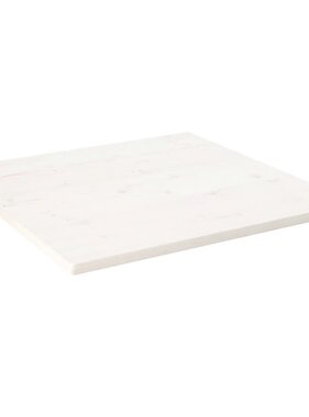vidaXL Tafelblad vierkant 90x90x2,5 cm massief grenenhout wit