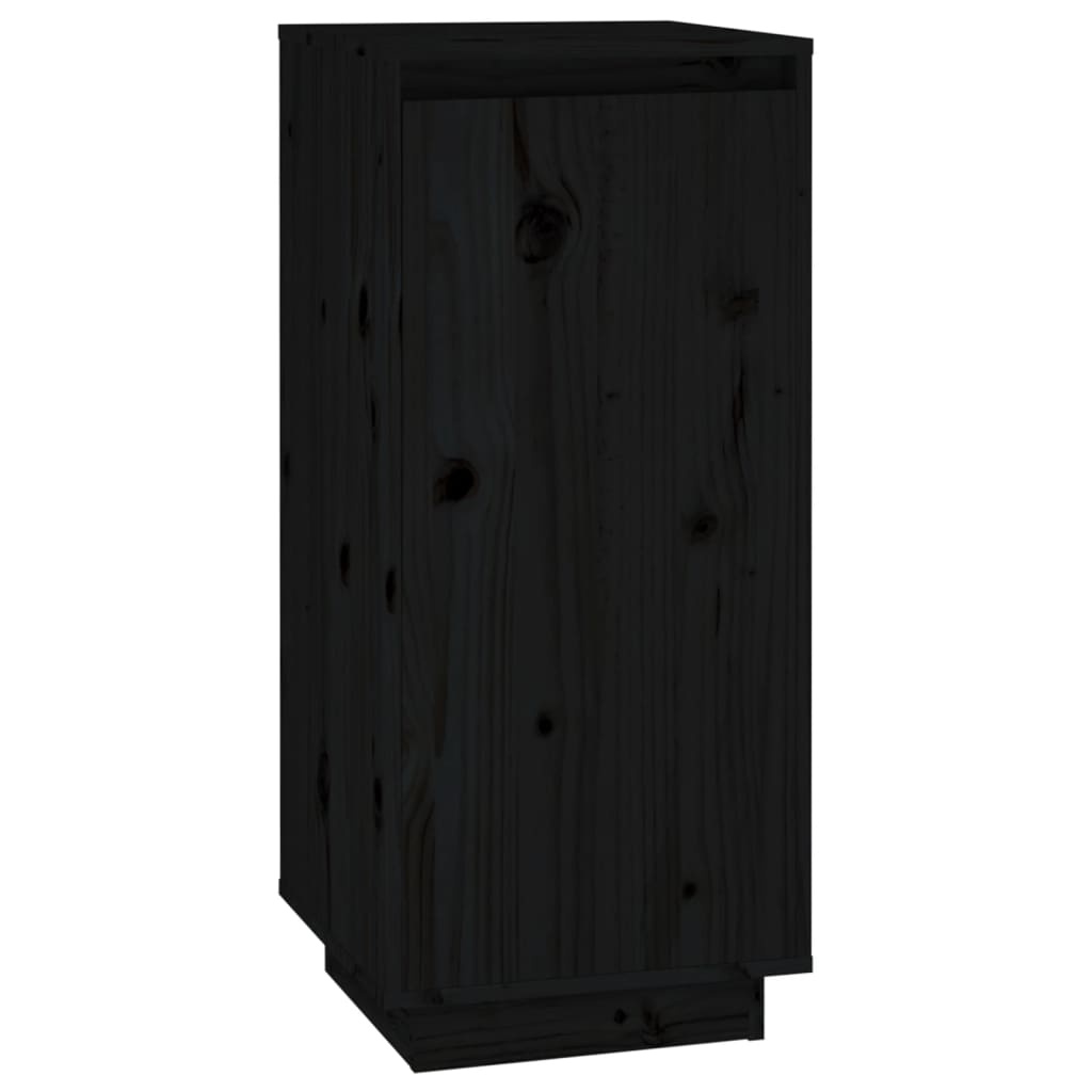 VidaXL Schoenenkast 35x35x80 cm massief grenenhout zwart