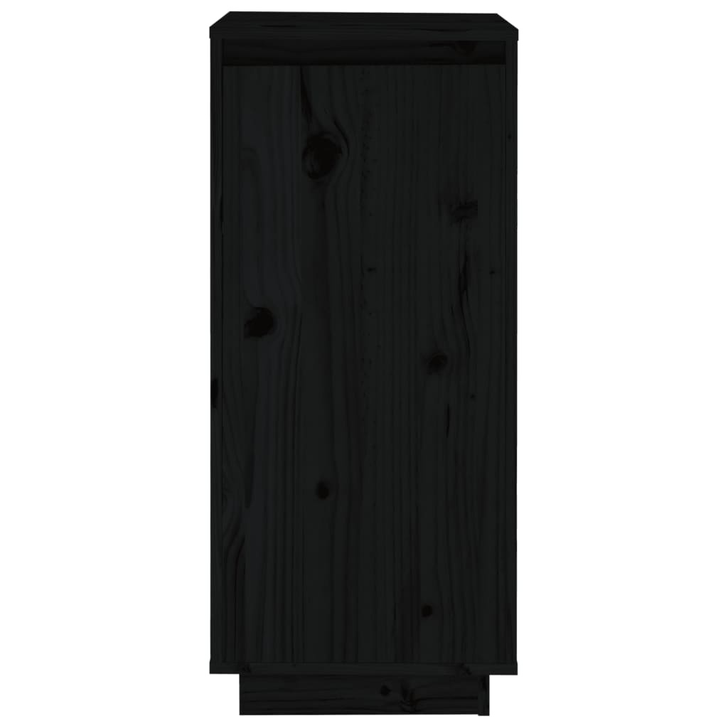 VidaXL Schoenenkast 35x35x80 cm massief grenenhout zwart