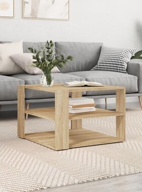VidaXL Salontafel 59,5x59,5x40 cm bewerkt hout sonoma eikenkleurig