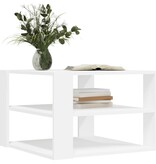 VidaXL Salontafel 59,5x59,5x40 cm bewerkt hout wit