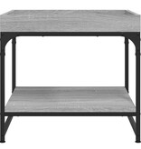 VidaXL Salontafel 49,5x49,5x45 cm bewerkt hout grijs sonoma eikenkleur