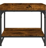 VidaXL Salontafel 49,5x49,5x45 cm bewerkt hout gerookt eikenkleurig