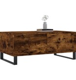 vidaXL Salontafel 90x50x36,5 cm bewerkt hout gerookt eikenkleurig