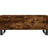 VidaXL Salontafel 90x50x36,5 cm bewerkt hout gerookt eikenkleurig