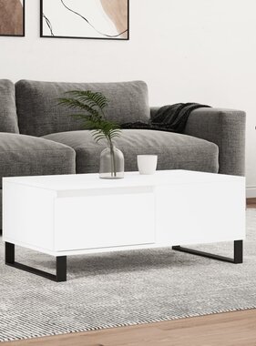 VidaXL Salontafel 90x50x36,5 cm bewerkt hout wit