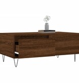VidaXL Salontafel 90x50x36,5 cm bewerkt hout bruineikenkleurig
