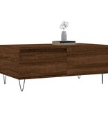 VidaXL Salontafel 90x50x36,5 cm bewerkt hout bruineikenkleurig
