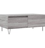 VidaXL Salontafel 90x50x36,5 cm bewerkt hout grijs sonoma