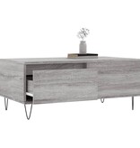 VidaXL Salontafel 90x50x36,5 cm bewerkt hout grijs sonoma