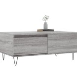 VidaXL Salontafel 90x50x36,5 cm bewerkt hout grijs sonoma