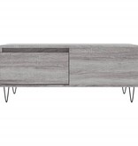 vidaXL Salontafel 90x50x36,5 cm bewerkt hout grijs sonoma