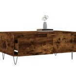 vidaXL Salontafel 90x50x36,5 cm bewerkt hout gerookt eikenkleurig