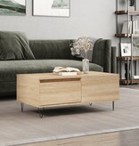 VidaXL Salontafel 90x50x36,5 cm bewerkt hout sonoma eikenkleurig