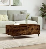 VidaXL Salontafel 90x50x36,5 cm bewerkt hout gerookt eikenkleurig