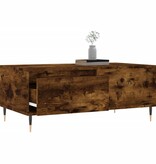 vidaXL Salontafel 90x50x36,5 cm bewerkt hout gerookt eikenkleurig