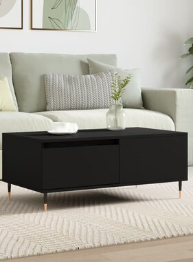 VidaXL Salontafel 90x50x36,5 cm bewerkt hout zwart