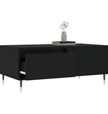 VidaXL Salontafel 90x50x36,5 cm bewerkt hout zwart
