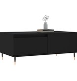 VidaXL Salontafel 90x50x36,5 cm bewerkt hout zwart