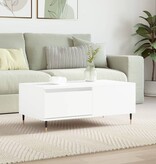 VidaXL Salontafel 90x50x36,5 cm bewerkt hout wit