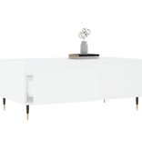VidaXL Salontafel 90x50x36,5 cm bewerkt hout wit