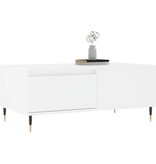 VidaXL Salontafel 90x50x36,5 cm bewerkt hout wit