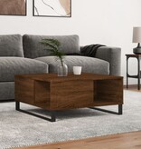 VidaXL Salontafel 80x80x36,5 cm bewerkt hout bruineikenkleurig