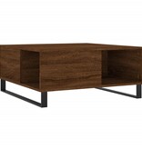 VidaXL Salontafel 80x80x36,5 cm bewerkt hout bruineikenkleurig