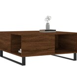 VidaXL Salontafel 80x80x36,5 cm bewerkt hout bruineikenkleurig
