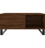VidaXL Salontafel 80x80x36,5 cm bewerkt hout bruineikenkleurig