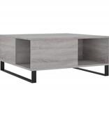 VidaXL Salontafel 80x80x36,5 cm bewerkt hout grijs sonoma eikenkleurig