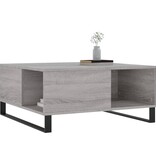 VidaXL Salontafel 80x80x36,5 cm bewerkt hout grijs sonoma eikenkleurig