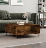 VidaXL Salontafel 80x80x36,5 cm bewerkt hout gerookt eikenkleurig