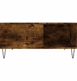 vidaXL Salontafel 80x80x36,5 cm bewerkt hout gerookt eikenkleurig