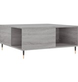 VidaXL Salontafel 80x80x36,5 cm bewerkt hout grijs sonoma eikenkleurig