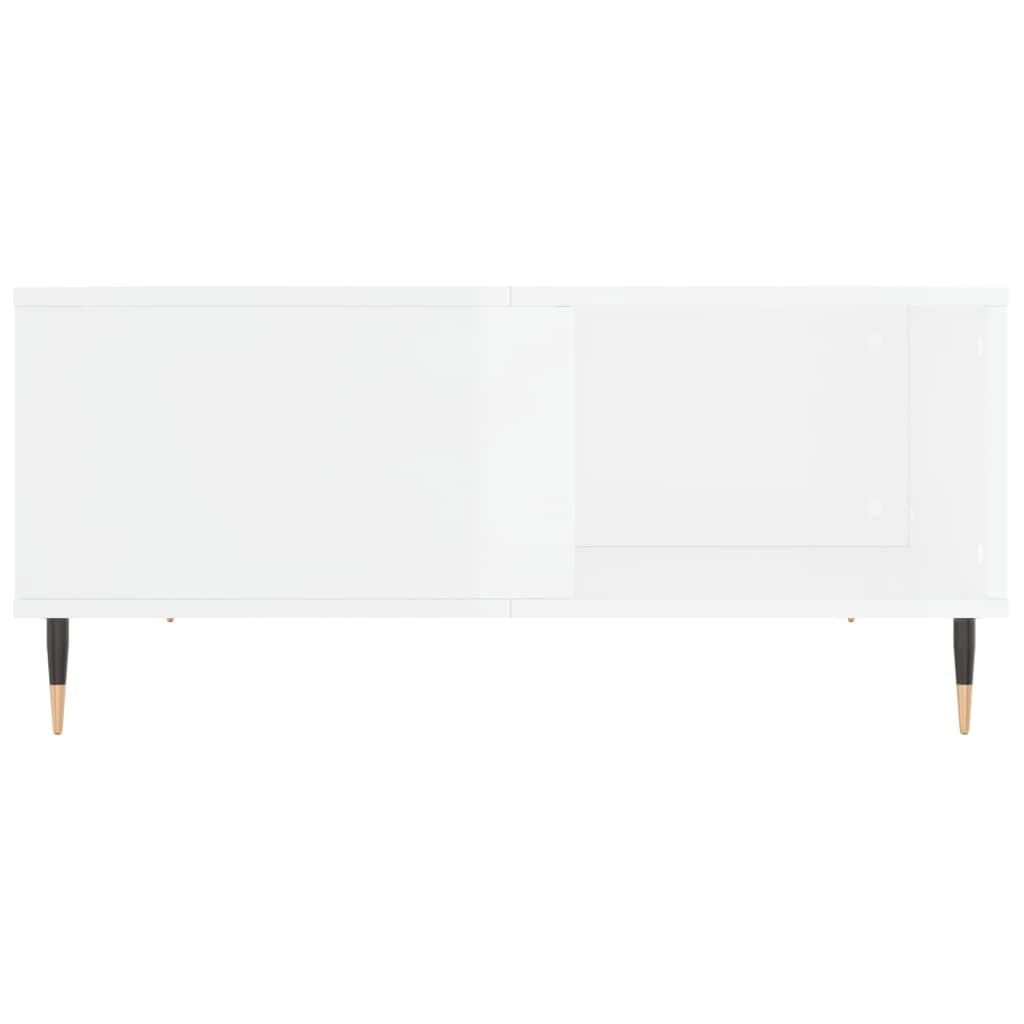 vidaXL Salontafel 80x80x36,5 cm bewerkt hout hoogglans wit