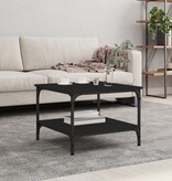 VidaXL Salontafel 55x55x40 cm bewerkt hout zwart