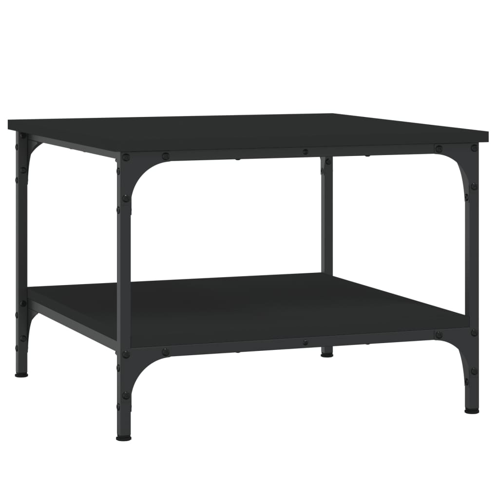 VidaXL Salontafel 55x55x40 cm bewerkt hout zwart