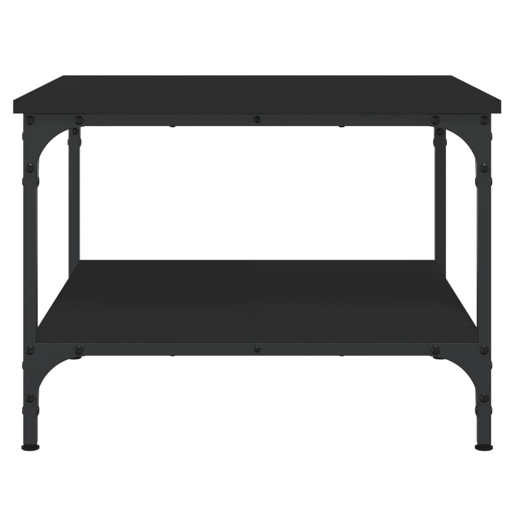 VidaXL Salontafel 55x55x40 cm bewerkt hout zwart