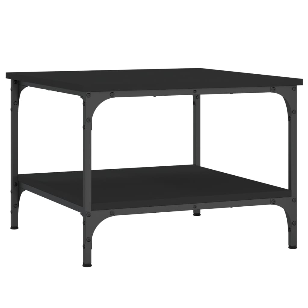 VidaXL Salontafel 55x55x40 cm bewerkt hout zwart