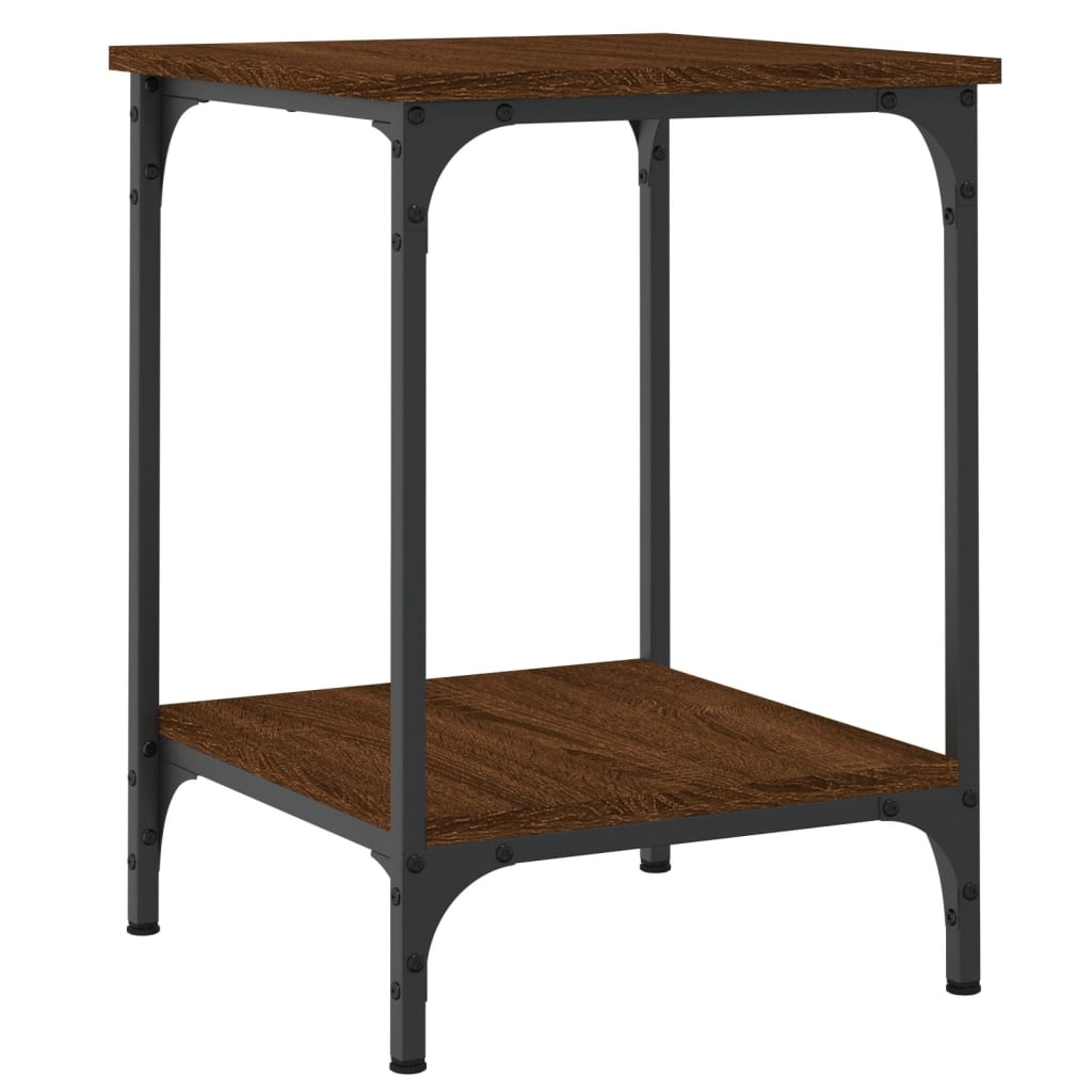 VidaXL Salontafel 40x40x55 cm bewerkt hout bruineikenkleurig