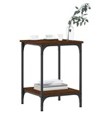 VidaXL Salontafel 40x40x55 cm bewerkt hout bruineikenkleurig