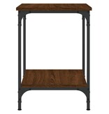 VidaXL Salontafel 40x40x55 cm bewerkt hout bruineikenkleurig