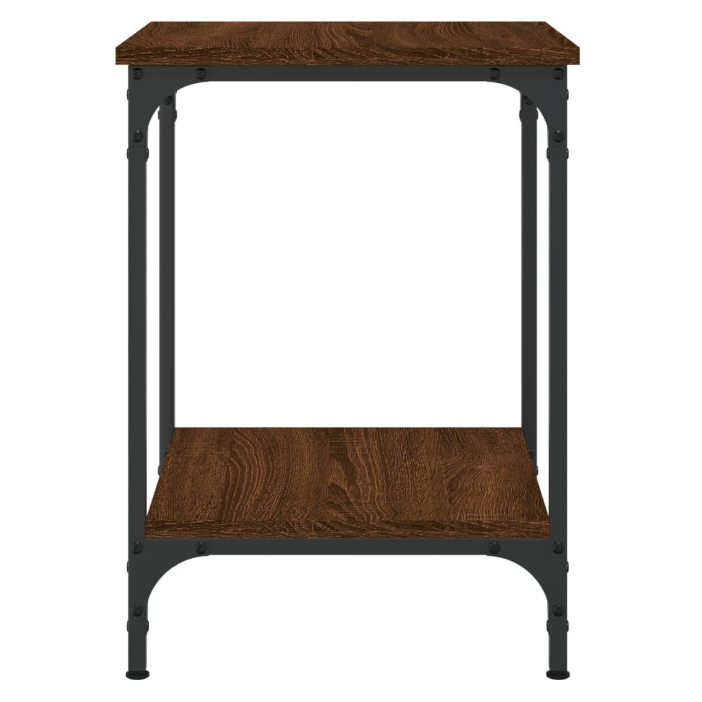 VidaXL Salontafel 40x40x55 cm bewerkt hout bruineikenkleurig