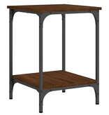 VidaXL Salontafel 40x40x55 cm bewerkt hout bruineikenkleurig