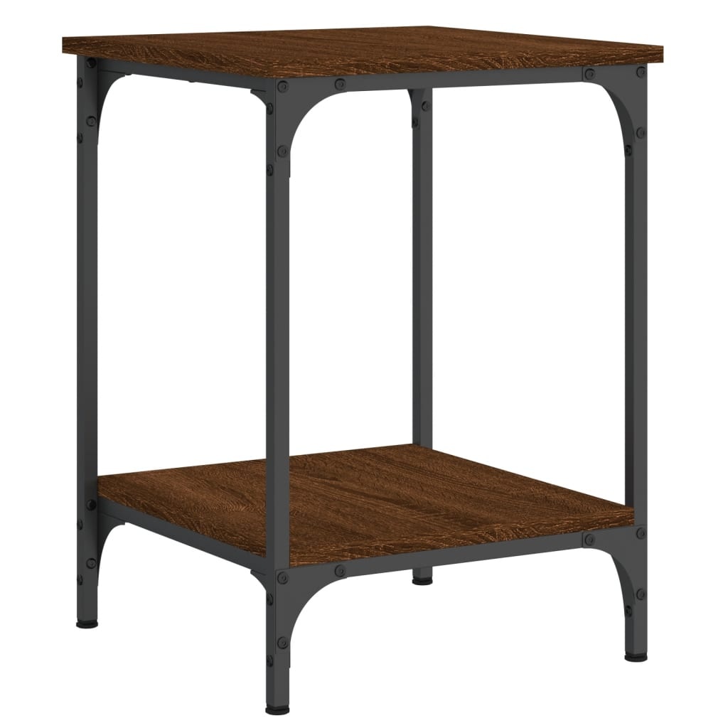 VidaXL Salontafel 40x40x55 cm bewerkt hout bruineikenkleurig