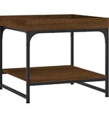 VidaXL Salontafel 49,5x49,5x45 cm bewerkt hout bruineikenkleurig