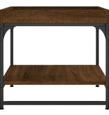 VidaXL Salontafel 49,5x49,5x45 cm bewerkt hout bruineikenkleurig